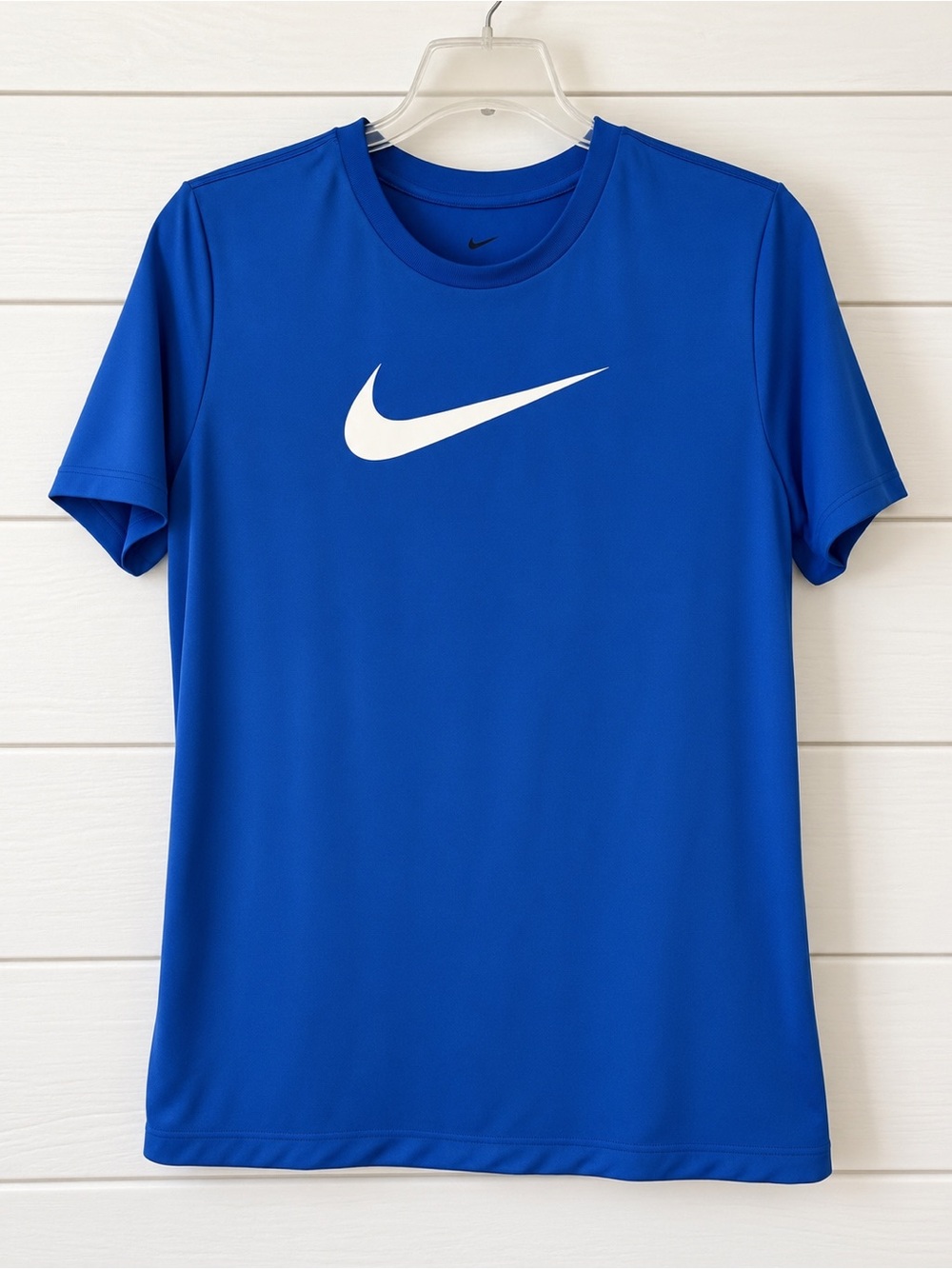 Nike Royal Blue Short Sleeve Dri-FIT Tee with White Swoosh